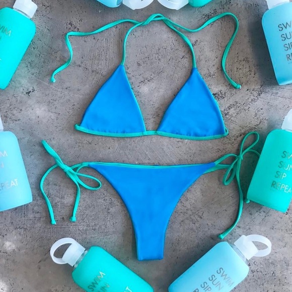 L*SPACE Bikini 2 pcs- ‘Two Tone’ Lily Itsy Bottom + Itty Triangle Top - Picture 3 of 16